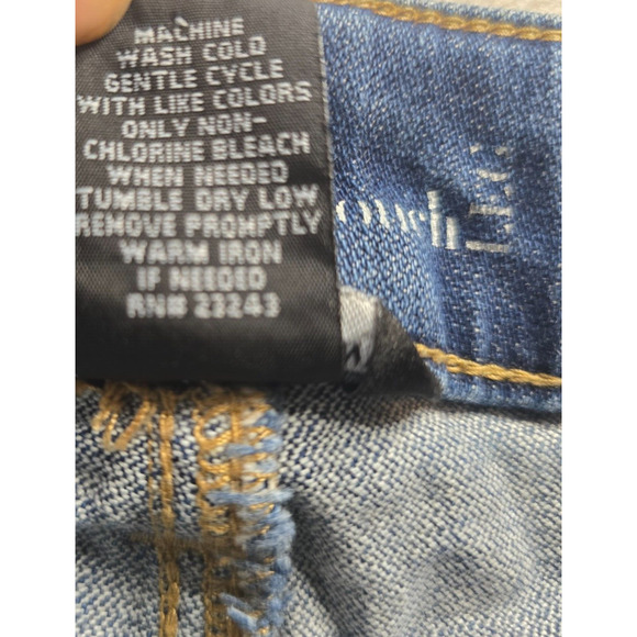 New York & Company Jeans Women's 18 Blue Distressed Low Rise*** Slim Slouch Leg - Picture 4 of 16